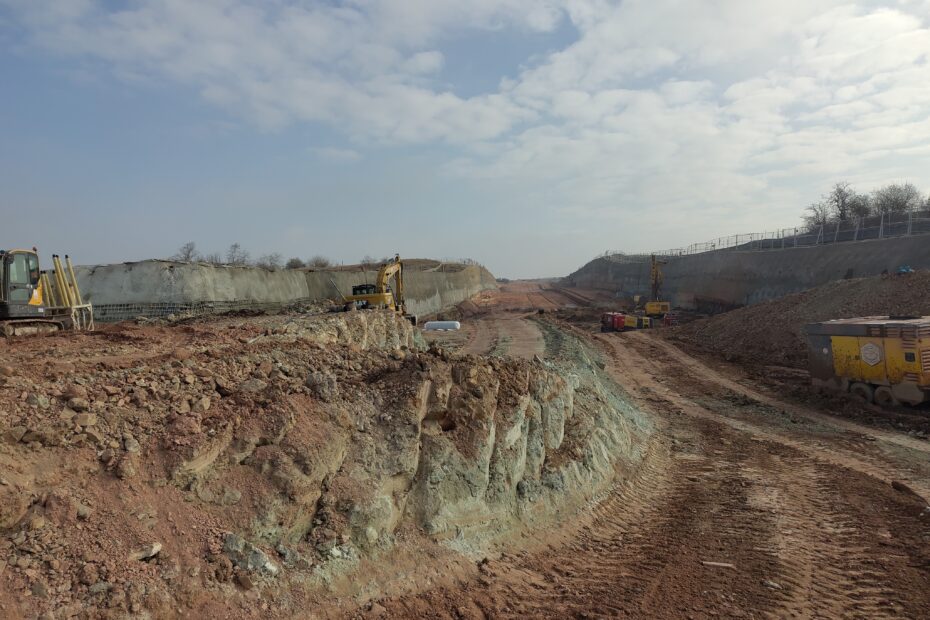 Baustelle der A143 bei Friedrichsschwerz am 16.3.2025. Foto: BI Saaletal